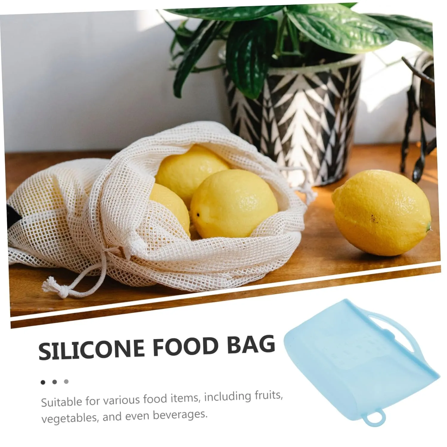 Milisten Reusable Silicone Microwave Steam Bag 1200ml Food Storage Bags for Vegetables Fruit Baby Bottles Microwave Safe and Easy to Carry