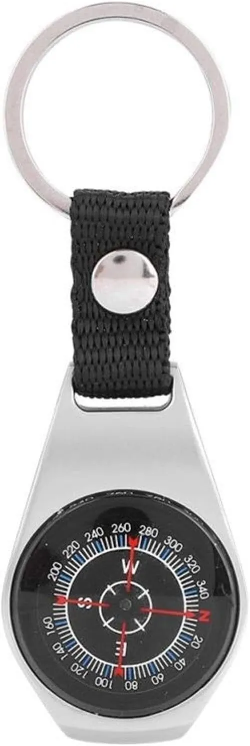 Mini Zinc Alloy Handheld Compass Keychain – Portable Outdoor Survival Navigation Tool for Camping & Hiking