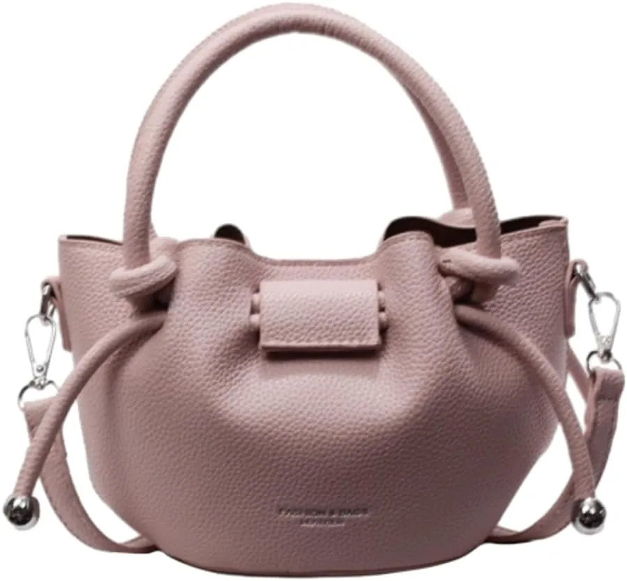 Minimalist Bucket Bag for Women 2025, Luxury Shoulder Crossbody Purse, Trendy Spring Handheld Tote with Adjustable Strap
