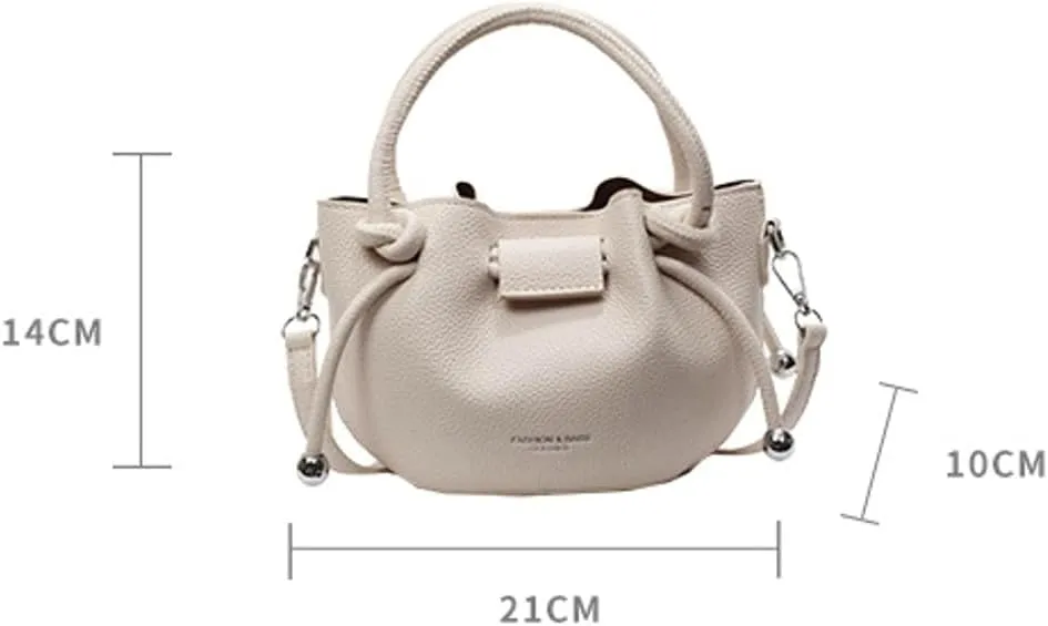 Minimalist Bucket Bag for Women 2025, Luxury Shoulder Crossbody Purse, Trendy Spring Handheld Tote with Adjustable Strap
