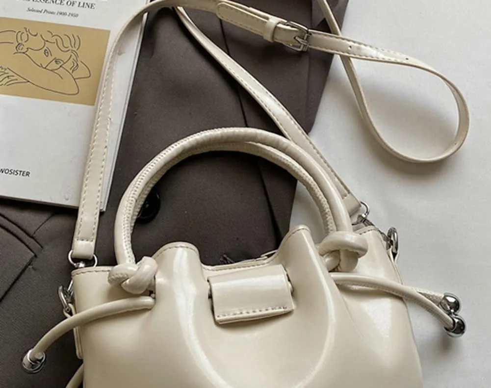 Minimalist Bucket Bag for Women 2025, Luxury Shoulder Crossbody Purse, Trendy Spring Handheld Tote with Adjustable Strap