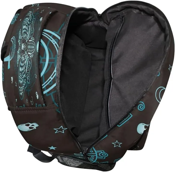 MNSRUU School Backpack Butterfly Skull Mysticism College Knapsack Laptop Rucksack Business Travel Computer Bookbags for Adult Teen One Size