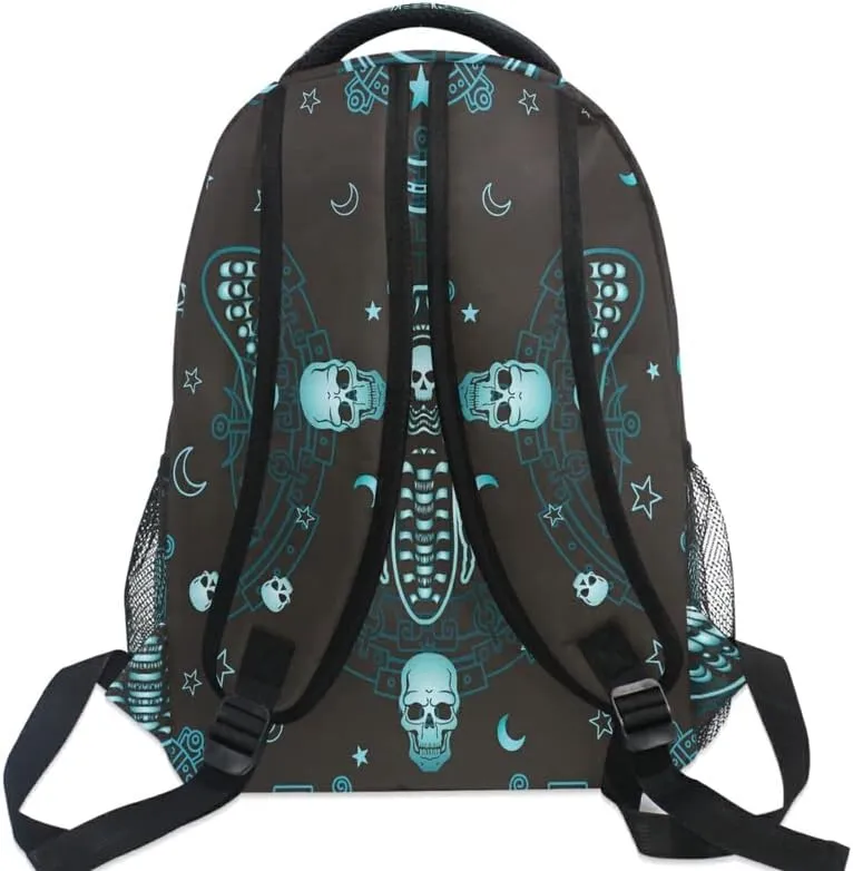 MNSRUU School Backpack Butterfly Skull Mysticism College Knapsack Laptop Rucksack Business Travel Computer Bookbags for Adult Teen One Size