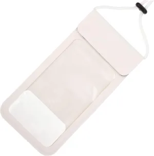 Mobile Phone Waterproof Bag TPU PVC for Swimming Diving Touch Screen Accessory Store Valuables White