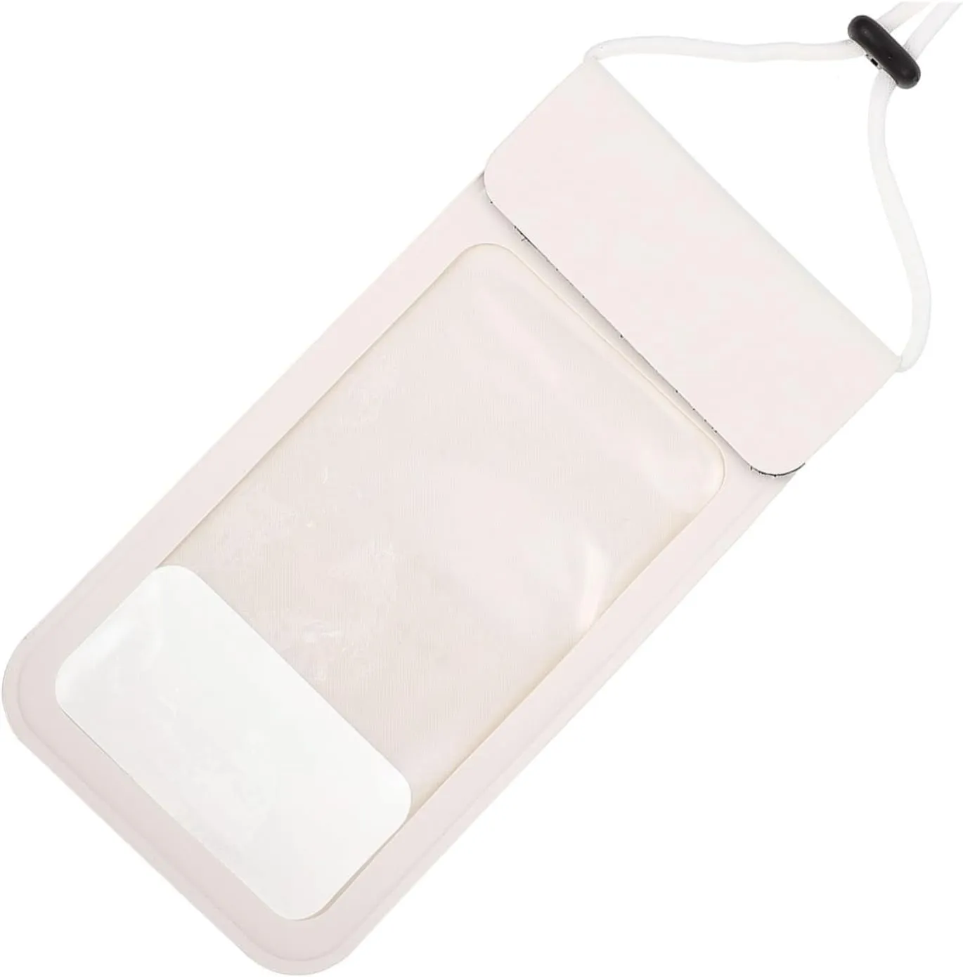 Mobile Phone Waterproof Bag TPU PVC for Swimming Diving Touch Screen Accessory Store Valuables White