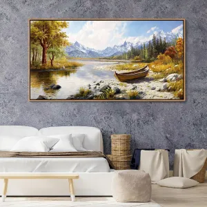 Mofutinpo Mountain Landscape Wall Art - Nature Forest Canvas Art for Living Room, Bedroom & Dining Room - Framed Paintings for Wall Decor - Large Scenic Artwork for Home 24x48IN