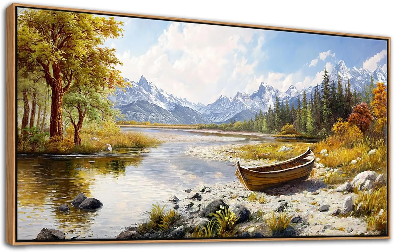 Mofutinpo Mountain Landscape Wall Art - Nature Forest Canvas Art for Living Room, Bedroom & Dining Room - Framed Paintings for Wall Decor - Large Scenic Artwork for Home 24x48IN