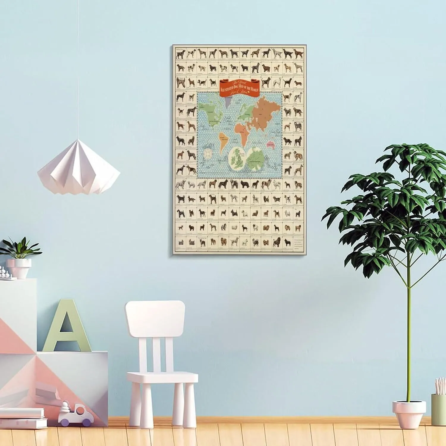 MOJDI American Kennel Club Provided Registration in 1967 Canvas Painting Wall Art Poster for Bedroom Living Room Decor 12x18inch(30x45cm) Frame-style