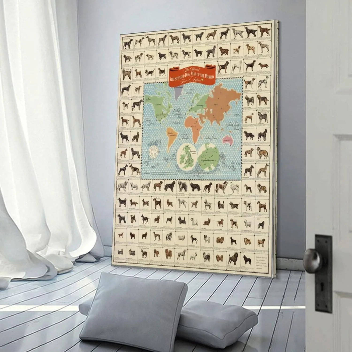 MOJDI American Kennel Club Provided Registration in 1967 Canvas Painting Wall Art Poster for Bedroom Living Room Decor 12x18inch(30x45cm) Frame-style