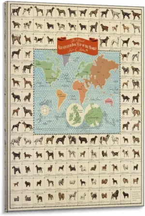 MOJDI American Kennel Club Provided Registration in 1967 Canvas Painting Wall Art Poster for Bedroom Living Room Decor 12x18inch(30x45cm) Frame-style