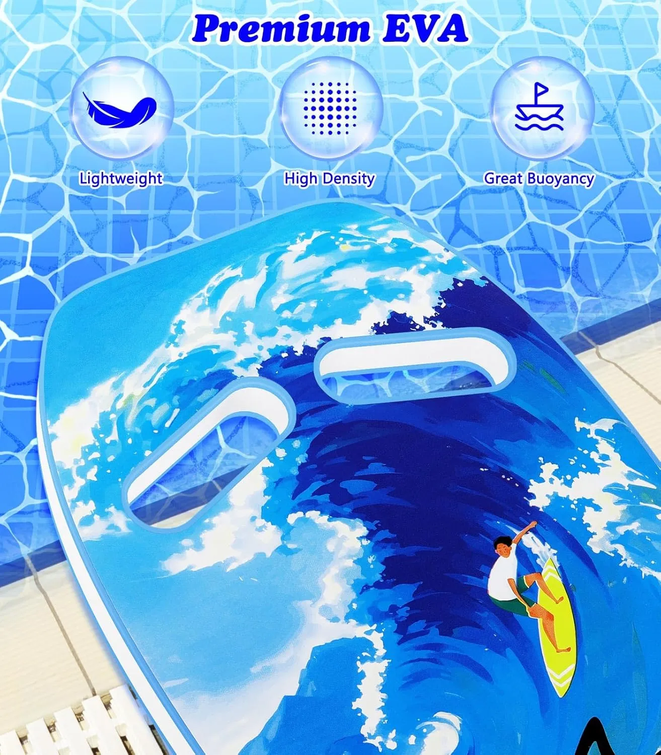 MoKo Swim Kickboard, Cartoon Swimming Training Kick Board Pool Exercise Equipment Promote Natural Swimming Position Water Fun Tool for Kids