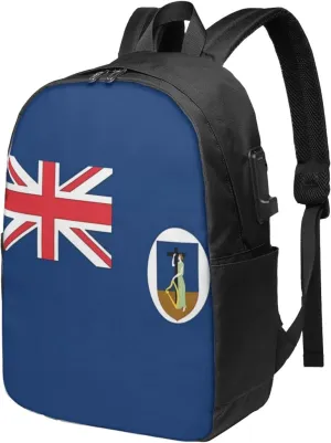 Montserrat Flag Laptop Backpacks Travel Backpack Casual Business Daypack Sport Rucksack Computer Bag Fits up to 17 Inch Notebook with USB Port