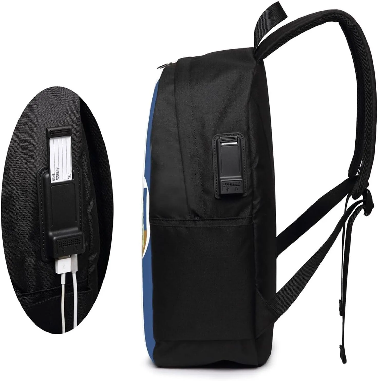 Montserrat Flag Laptop Backpacks Travel Backpack Casual Business Daypack Sport Rucksack Computer Bag Fits up to 17 Inch Notebook with USB Port