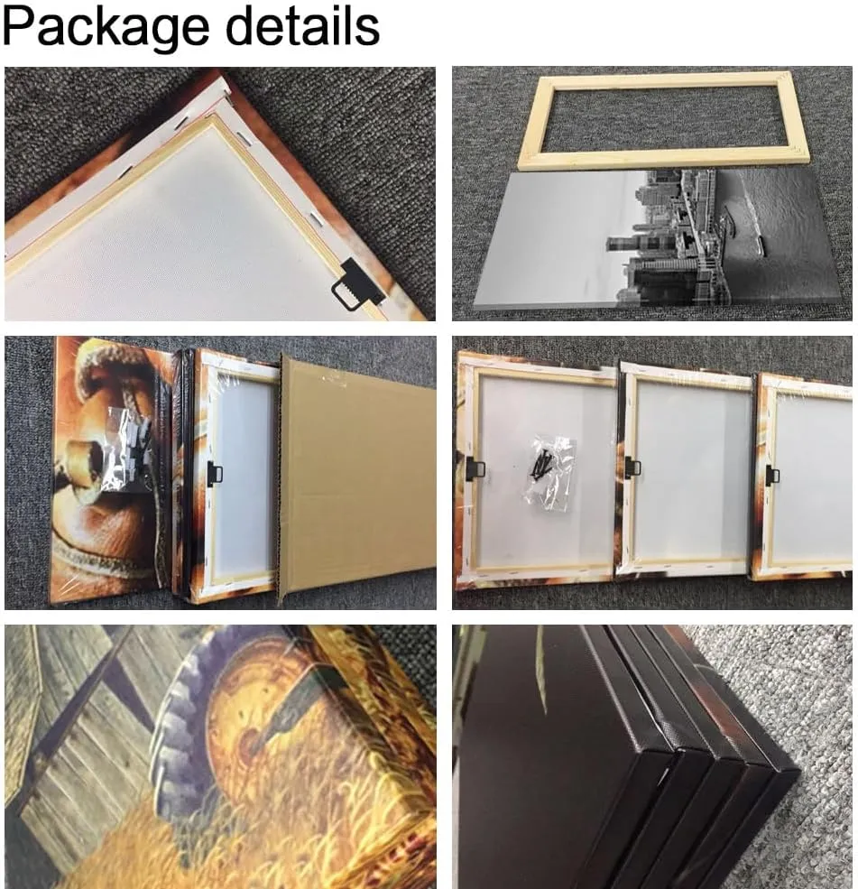 Mosque Famous Travel Scenic Spot Building Canvas Wall Art Painting for Wall Decorations Religious Belief Pictures Artwork Wall Art for Living Room 5 Pieces Art Prints Framed Ready to Hang (60"Wx32"H)