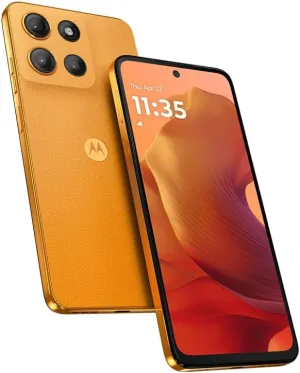 Motorola Moto G15 4G LTE (XT2521-2) 4 256GB Dual Sim | GSM Unlocked | International Model | for T-Mobile, Metro PCS, Mint & Tello - (Orange)
