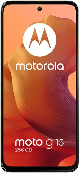 Motorola Moto G15 4G LTE (XT2521-2) 4 256GB Dual Sim | GSM Unlocked | International Model | for T-Mobile, Metro PCS, Mint & Tello - (Orange)