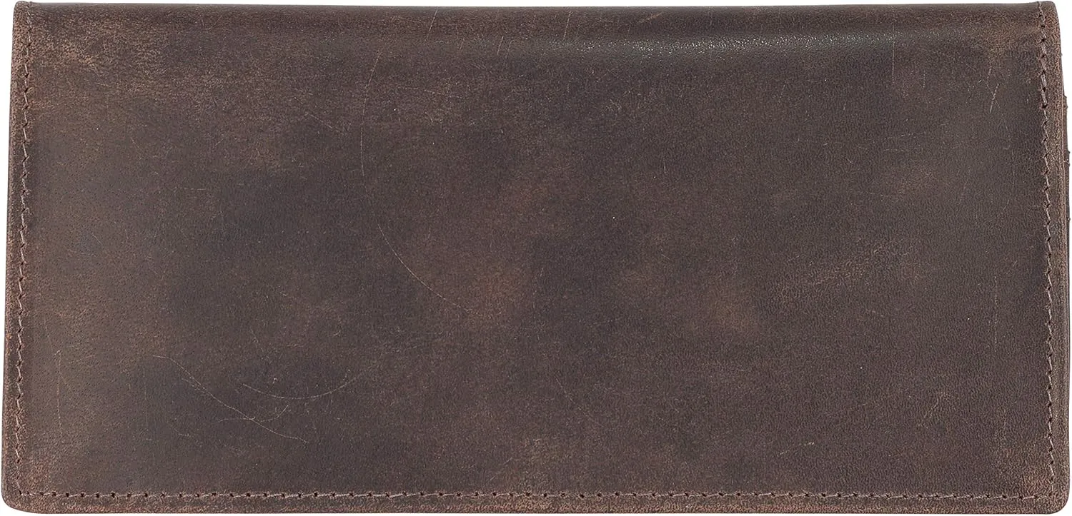 Mou Meraki RFID Blocking Mens Genuine leather Bifold Long Wallet