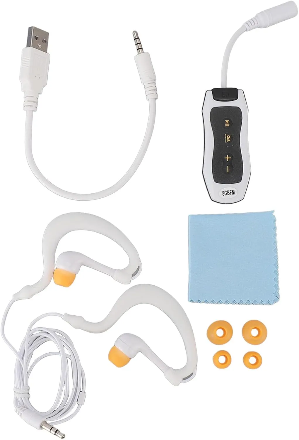 MP3 Player for Swimming, Headphones with Long Cord, Mp3 Swimming Underwater, Sound Effect, Full Cycle, 8GB (8GB)