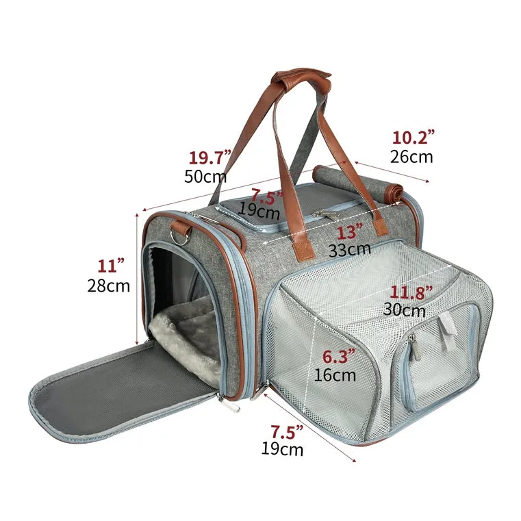 Mr. Peanut's Gold Series Big Apple XL Size Airline Compliant Expandable Pet Carrier