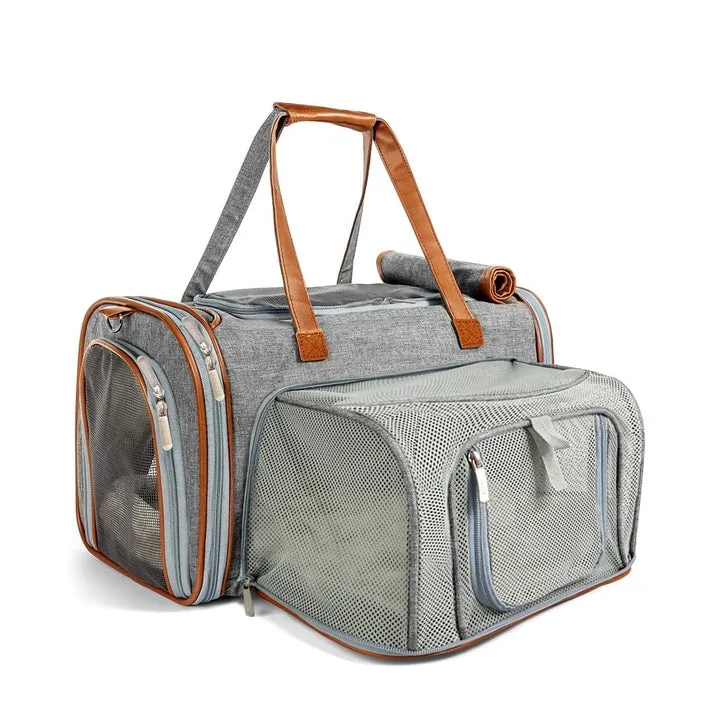 Mr. Peanut's Gold Series Big Apple XL Size Airline Compliant Expandable Pet Carrier