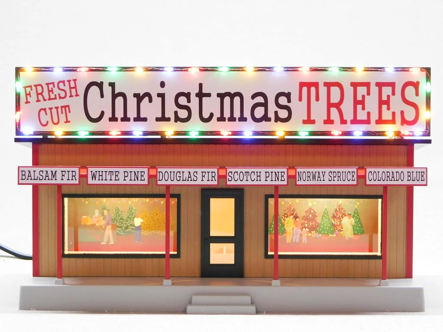 MTH RAILKING Christmas Tree Road Side Stand W/LED Christmas Lights 30-90690