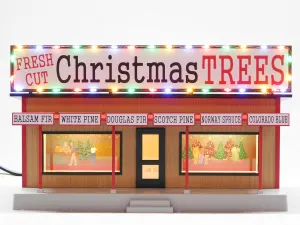 MTH RAILKING Christmas Tree Road Side Stand W/LED Christmas Lights 30-90690