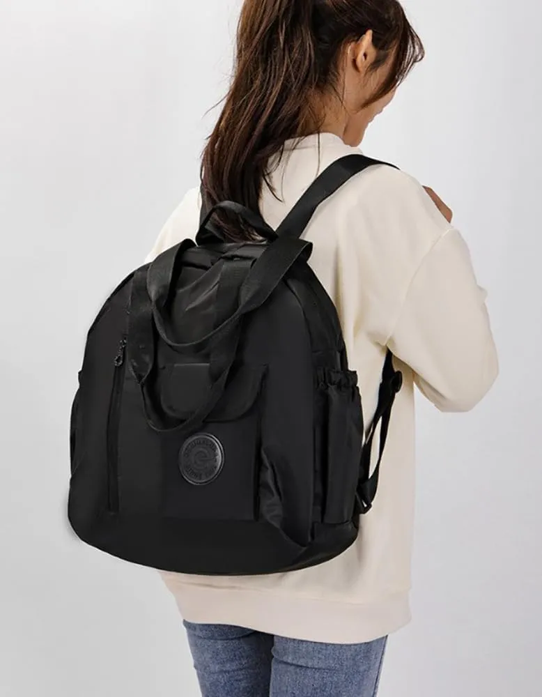 Multi Carry Large Capacity Waterproof Backpack, Lightweight Fashion Multi Functional Double Shoulder Bag Travel Backpack (Khaki)