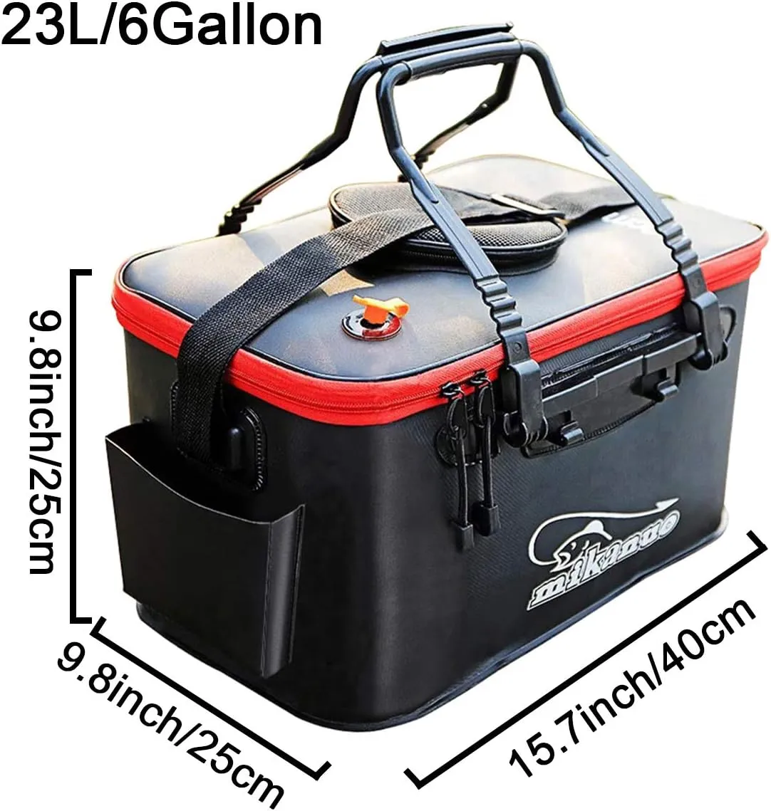 Multi-Functional EVA Foldable Fish Bag for Outdoor - Live Fish Lures and Protection Containers - 8GAL, 6GAL, 4.8GAL, 3GAL