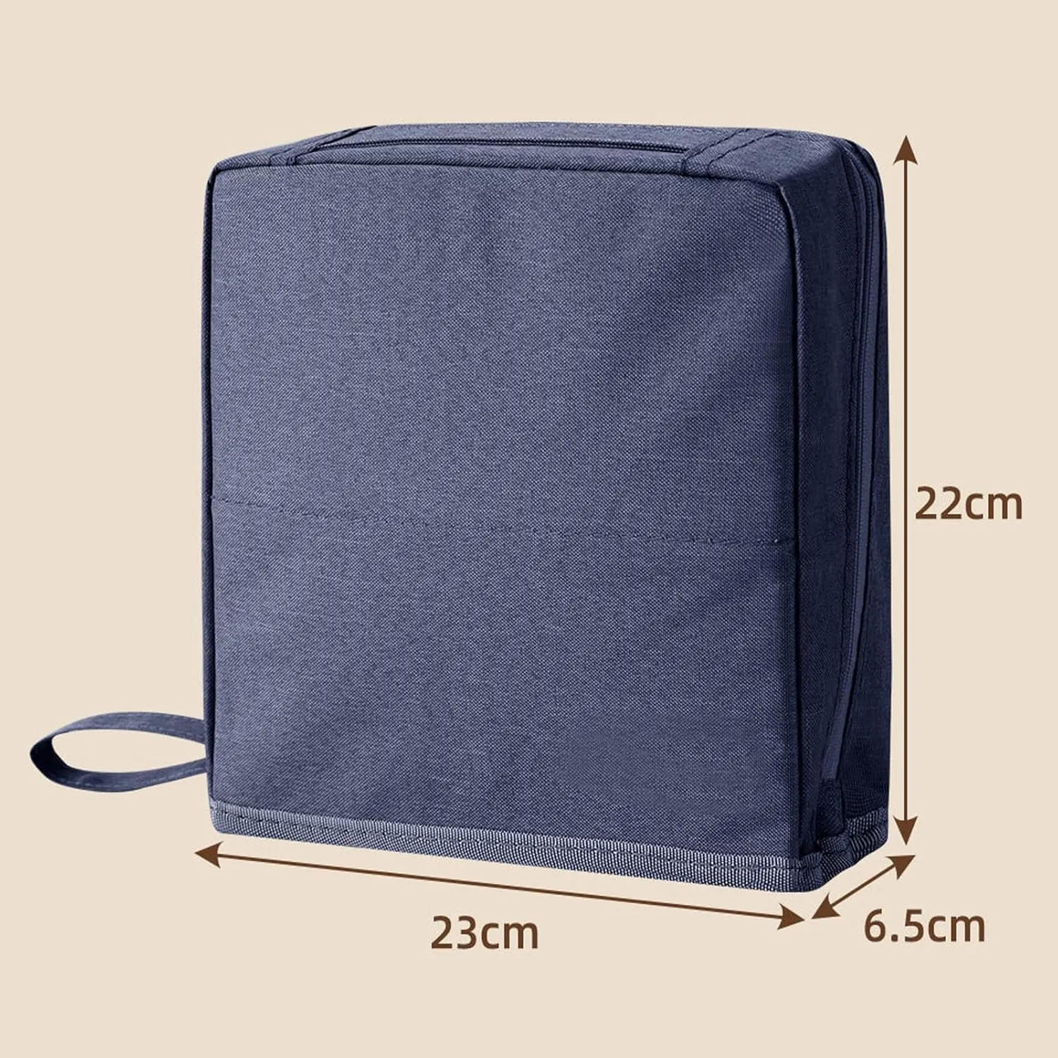 Multi-purpose Large Capacity Oxford Cloth Standing Makeup Bag, Portable Toiletry Bag for Makeup Brushes, Large Capacity Stationery Organizer (Blue)