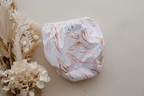 My Little Gumnut - EUCALYPTUS LEAF - swimming nappy (3-18months)