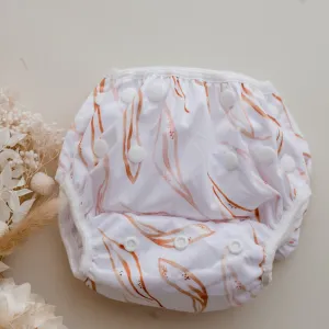 My Little Gumnut - EUCALYPTUS LEAF - swimming nappy (3-18months)