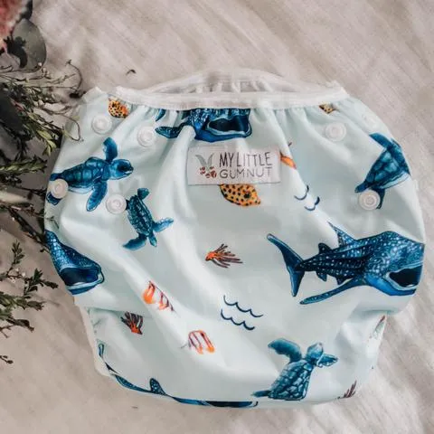 My Little Gumnut - MARINE LIFE - swimming nappy (18-36months)