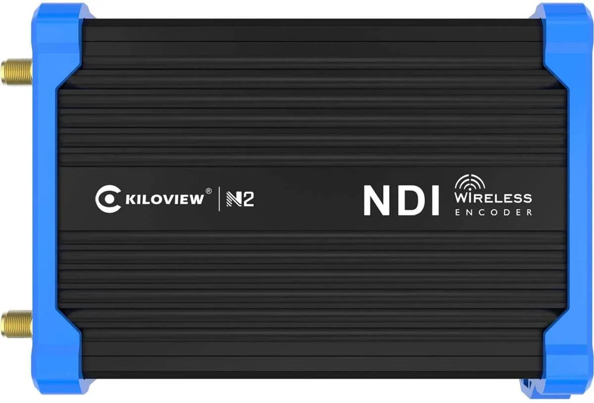 N2 Portable Wireless HDMI to NDI Video Encoder with Built-in Battery, Camera Mounted