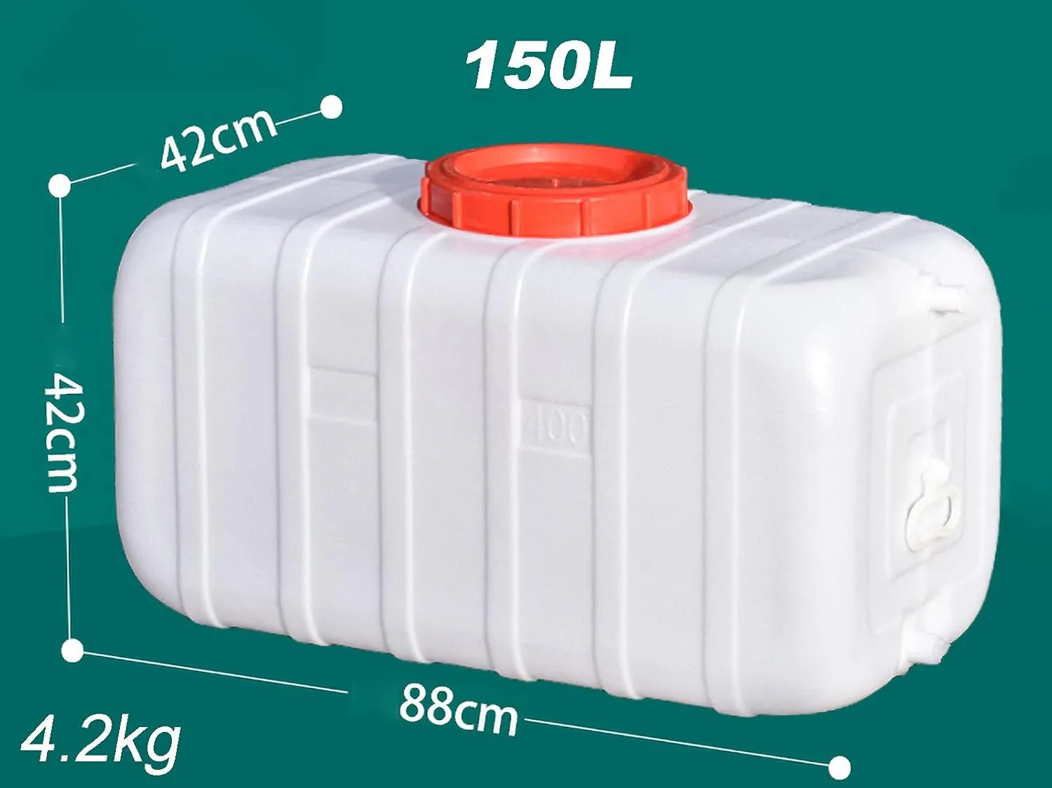 NAKAN Large Plastic Water Tanks, Water Containers, Water Storage Containers, Camping and Hiking Water Containers, Multifunctional Cold Water Tanks, Camping Water Storage Kettles(Color:150L)