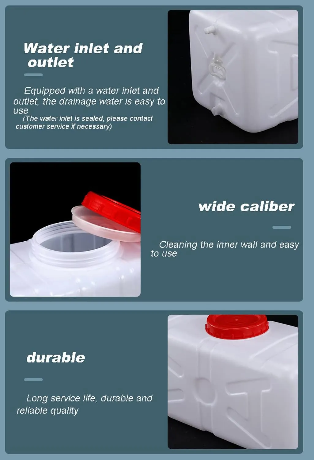 NAKAN Large Plastic Water Tanks, Water Containers, Water Storage Containers, Camping and Hiking Water Containers, Multifunctional Cold Water Tanks, Camping Water Storage Kettles(Color:150L)