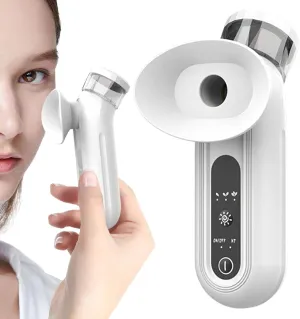 Nano Mist Sprayer, Steam Therapy Wand with Cold & Hot Compress Modes & 3 Levels Temperature Adjustable, Eye Drops Steamer, Face Warm Compress Rechargeable Facial Mist Relief for Dry Faces