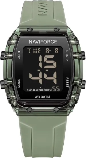 NAVIFORCE Digital Multi-Function Watch for Men,Fashion Waterproof Sports Women Watches and Mens,Colorful Silicone Band,Men's Gifts,Women's Gift