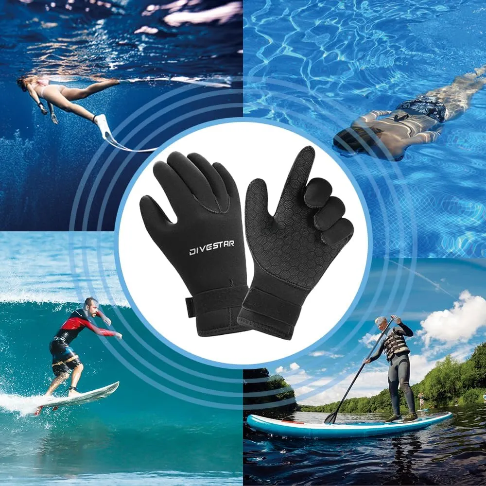 Neoprene Wetsuit Gloves for Men, Women & Kids - 3MM & 5MM Thickness - Anti-Slip, Flexible Dive Gloves for Scuba, Spearfishing, Surfing, Swimming & More