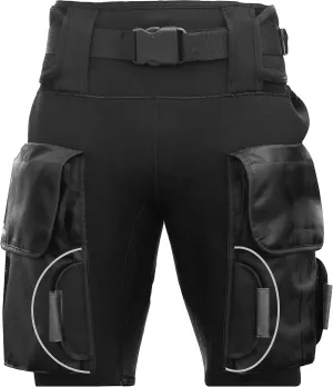 Neoprene Wetsuit Short 3mm Scuba Diving Tech Pants with 2 Large Capacity Pocket for Snorkeling Surfing Swimming