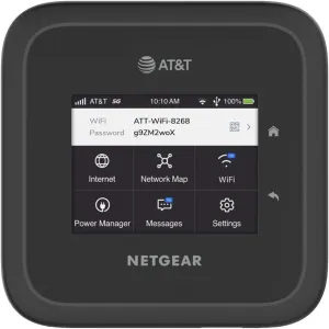 NETGEAR Nighthawk M6 Pro, 5G and 4G LTE Mobile Hotspot Router with 2.8 inch Touchscreen, Ethernet, Wi-Fi 6E, up to 32-Devices (AT&T Unlocked For Global, Verizon, T-Mobile) MR6500 (Black) (Renewed)