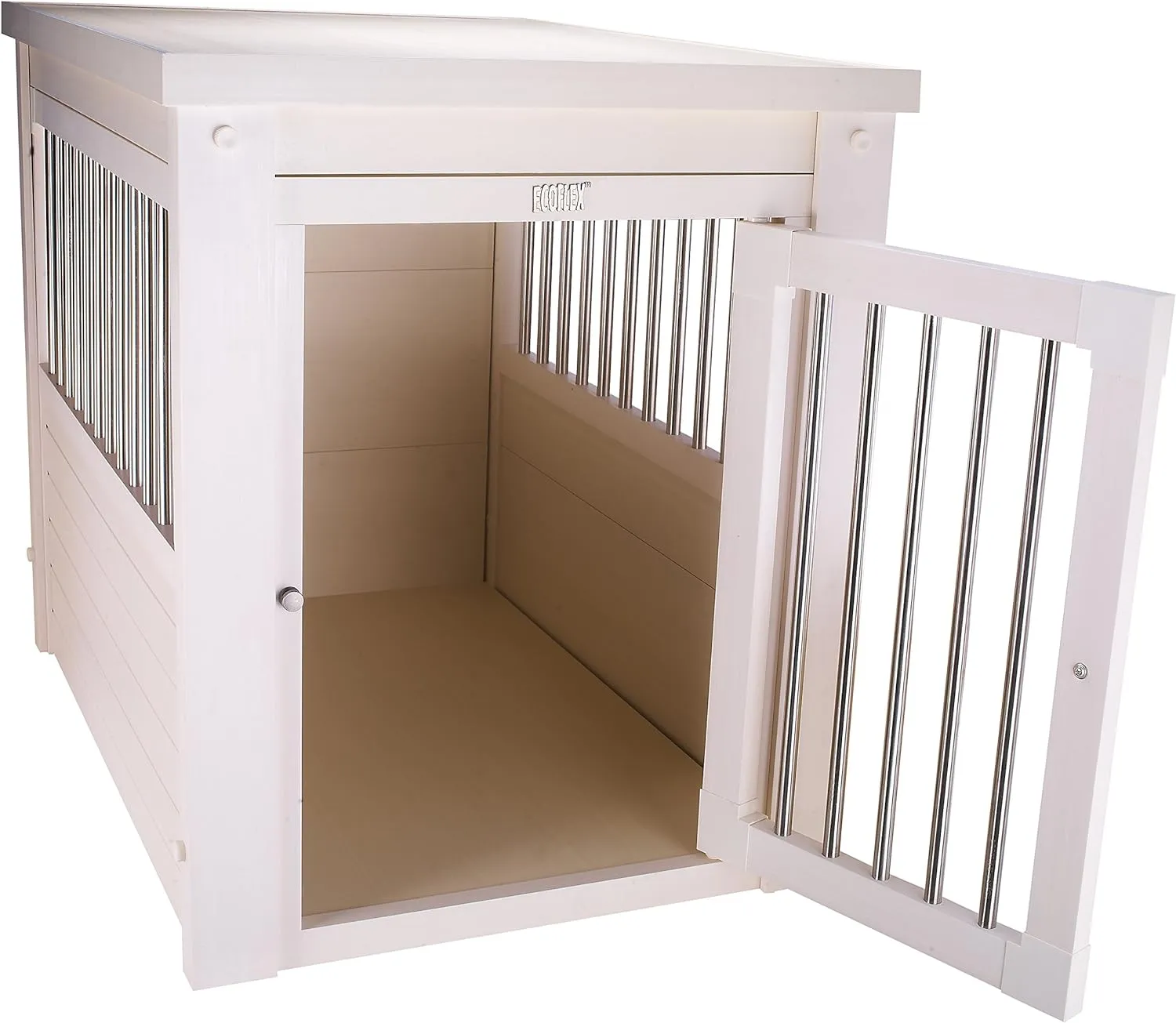 New Age Pet ecoFLEX Pet Crate/End Table, Small, Antique White