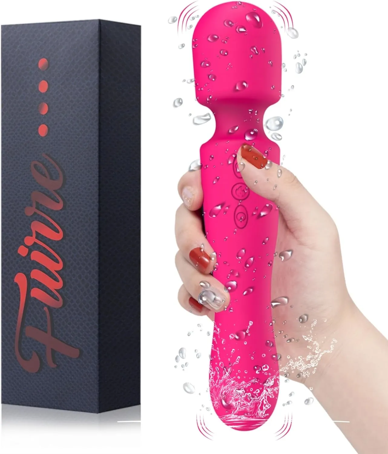 New Cordless Double-Ended Available Relaxation Tool Handheld Portable Travel Home Office Work Sports Silicone Personal Use to Relieve Deep Tissue Muscle Pain and Fatigue,Rose Red