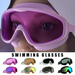 New Swimming Goggles Adjustable Anti Fog Adult Pool Glasses Clear Vision Swimming Goggles Professional Fitness Tool For Training