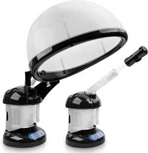 Nisperos Hair Steamer- 2 in 1 Facial and Hair Steamer for Natural Hair with Ozone, Face Steamer Hair Humidifier Moisturising Hydration System Sprayer, Design for Personal Care Use at Home or Salon