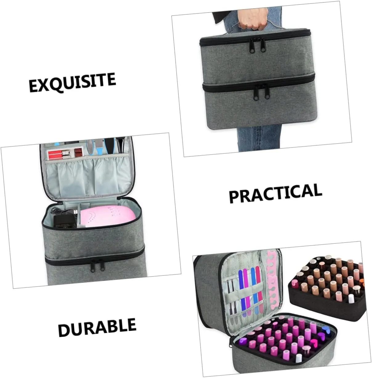 NOLITOY Lightweight Makeup Pouch Travel Cosmetic Bag for Women Makeup Holder Organizing Case for Toiletries Cosmetics