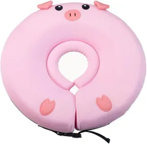 Non-Inflatable Baby Float Neck Ring Head Float Swimming,Swim Pool Floats for Kids Buckle Pearl Foam,Float Pool Floaties Water Toys Frog Design Child Safety Baby Swim Pool 6-36 Months (Blue, A)