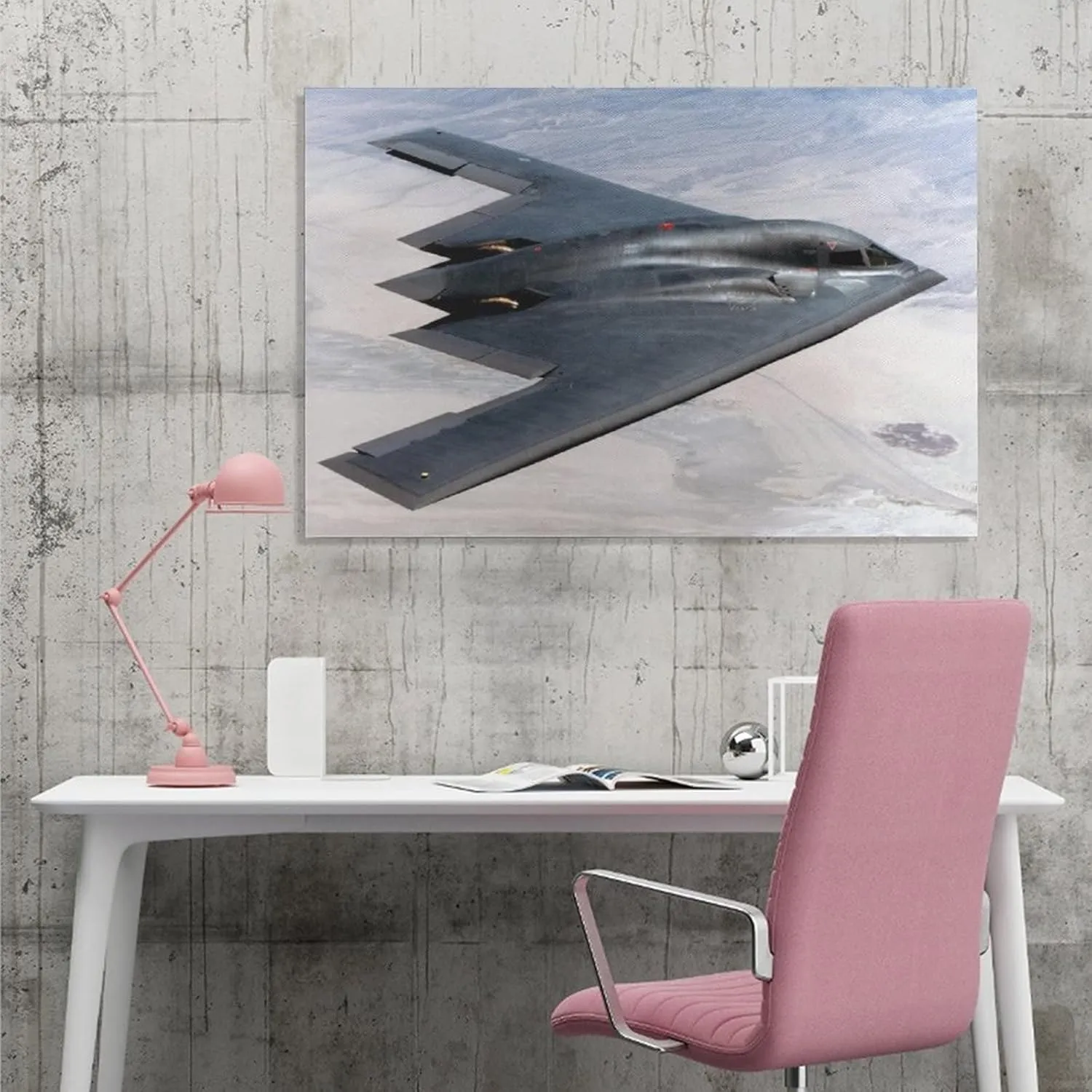 Northrop Grumman B-2 Spirit Stealth Bomber Military Fighter Room Aesthetics Posters Canvas Posters Bedroom Decoration Sports Office Decoration Gifts Wall Art Decoration Printing Posters 20x30inch(50x7