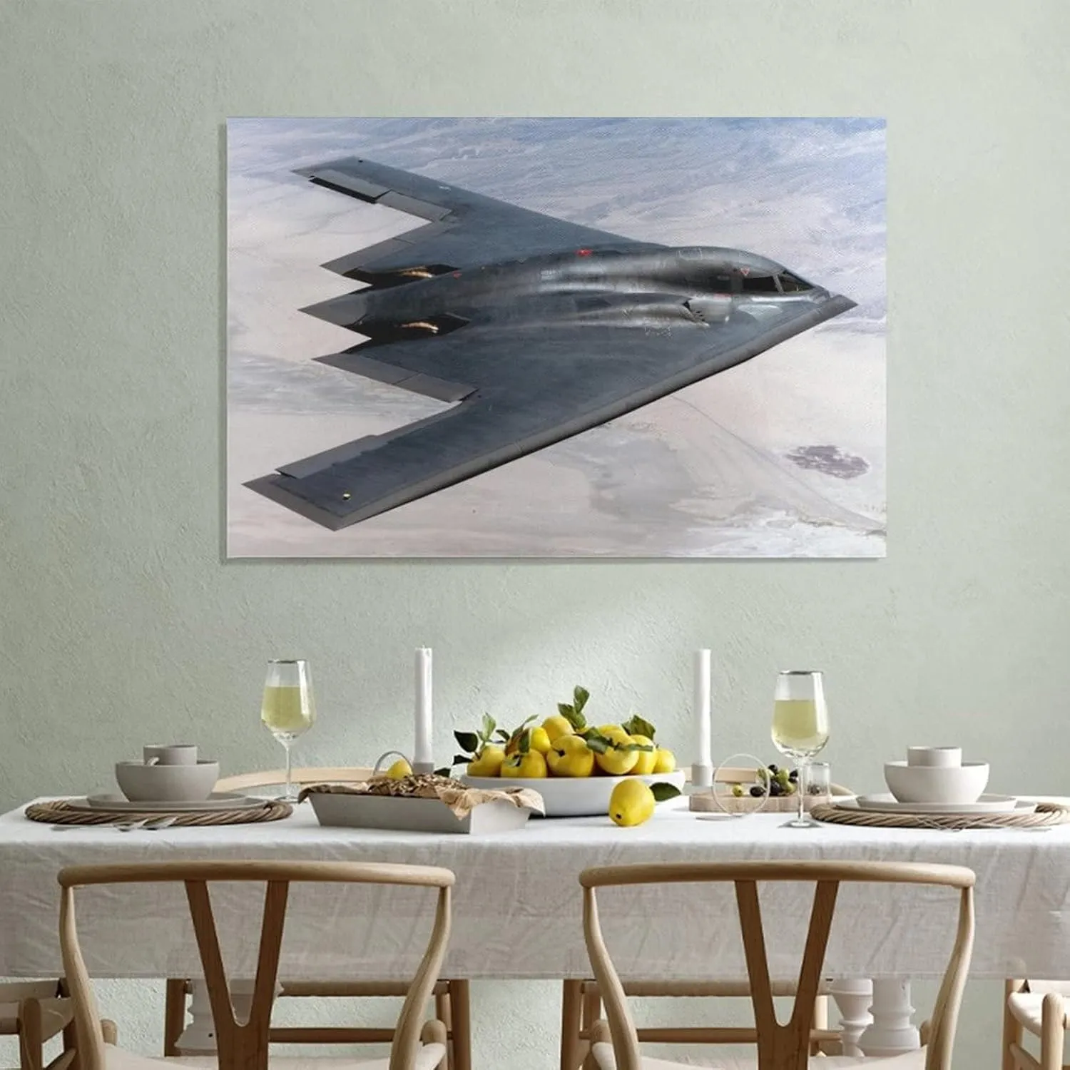Northrop Grumman B-2 Spirit Stealth Bomber Military Fighter Room Aesthetics Posters Canvas Posters Bedroom Decoration Sports Office Decoration Gifts Wall Art Decoration Printing Posters 20x30inch(50x7