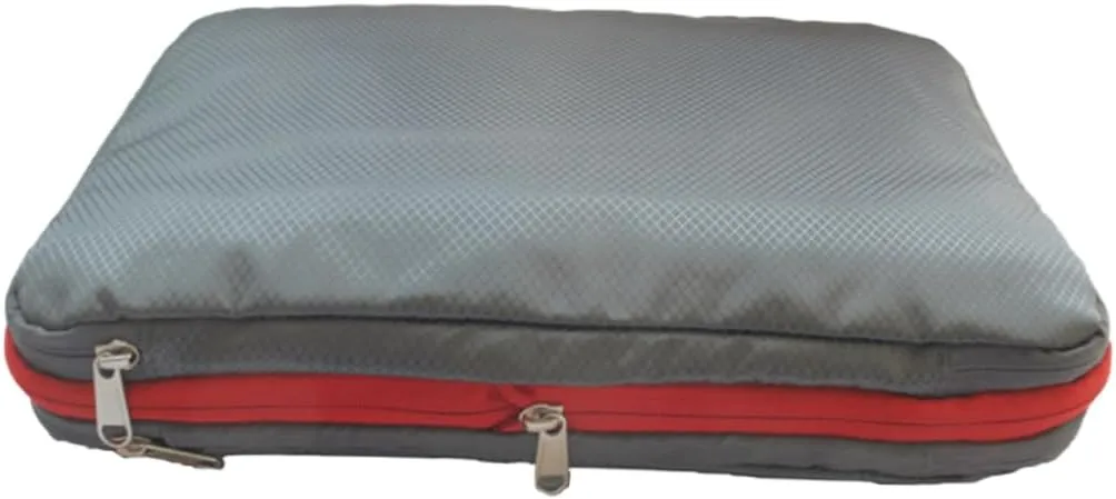 Nylon Travel Compression Bag Large Gray Sealed Storage Organizer for Clothes Moistureproof Pouch for Day Trips Camping and Music Festivals Space Saving Design