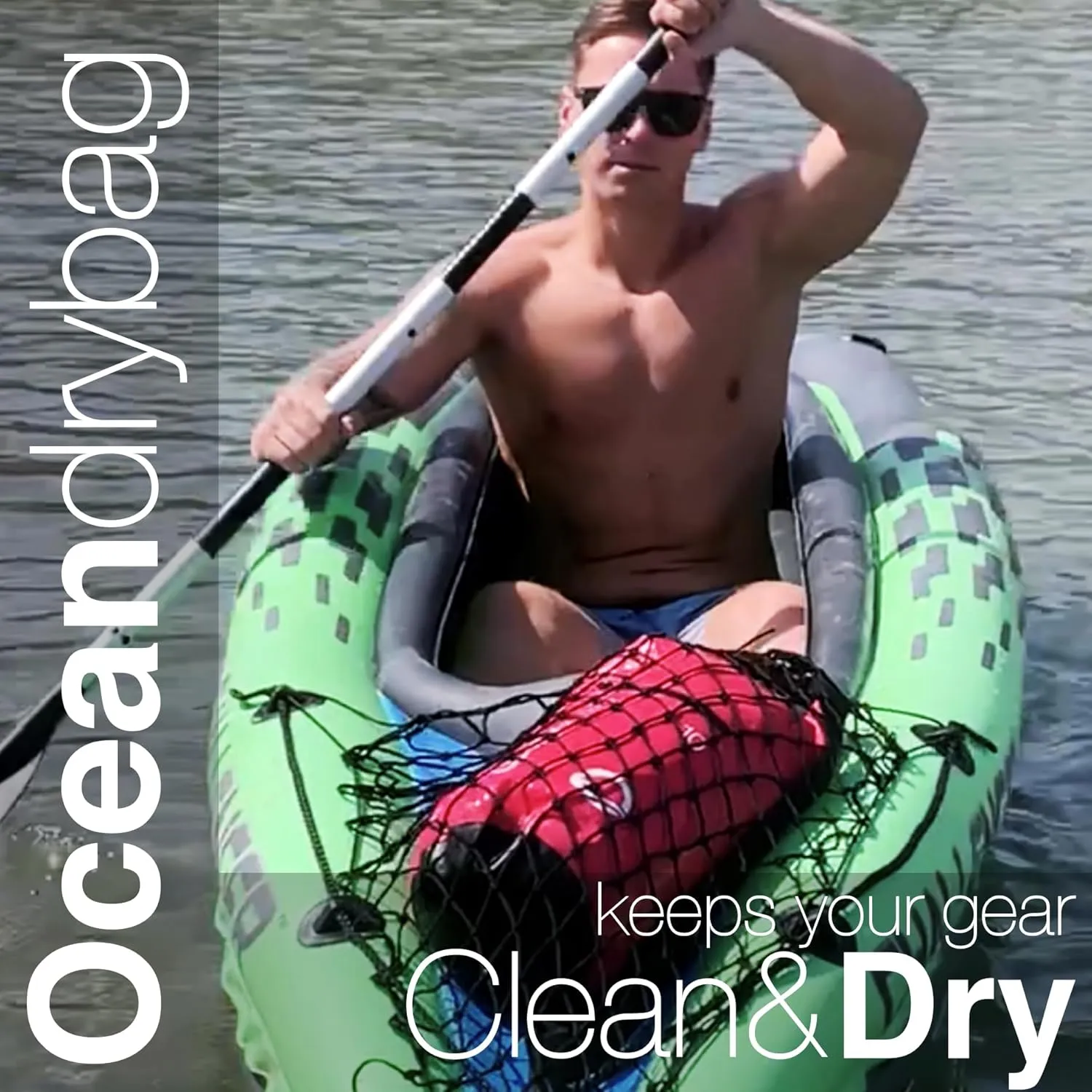 Oceandrybag - Waterproof Dry Bag Backpack - Floating Dry Sack Portable for Kayaking, Beach, Rafting, Boating, Hiking, Camping, Fishing with Waterproof Phone Case